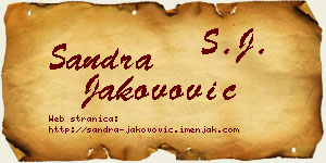 Sandra Jakovović vizit kartica
